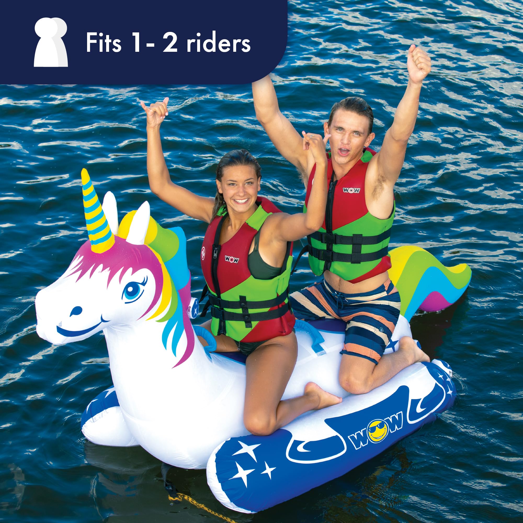 WOW Sports Novelty Towable Tube for 1–2 Riders