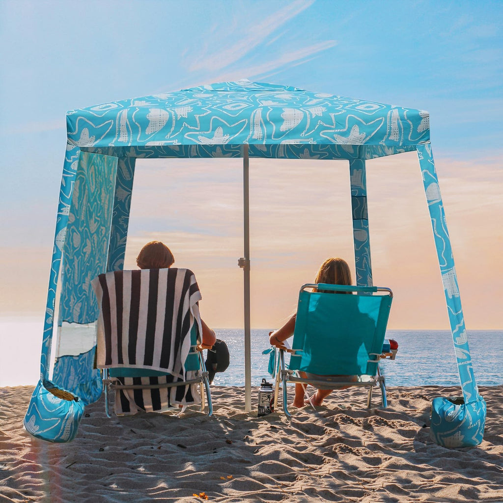 AMMSUN 6.5FT Beach Cabana with Sidewall & Sand Pockets