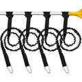 4-Pack Coiled Kayak Paddle & Fishing Rod Leashes