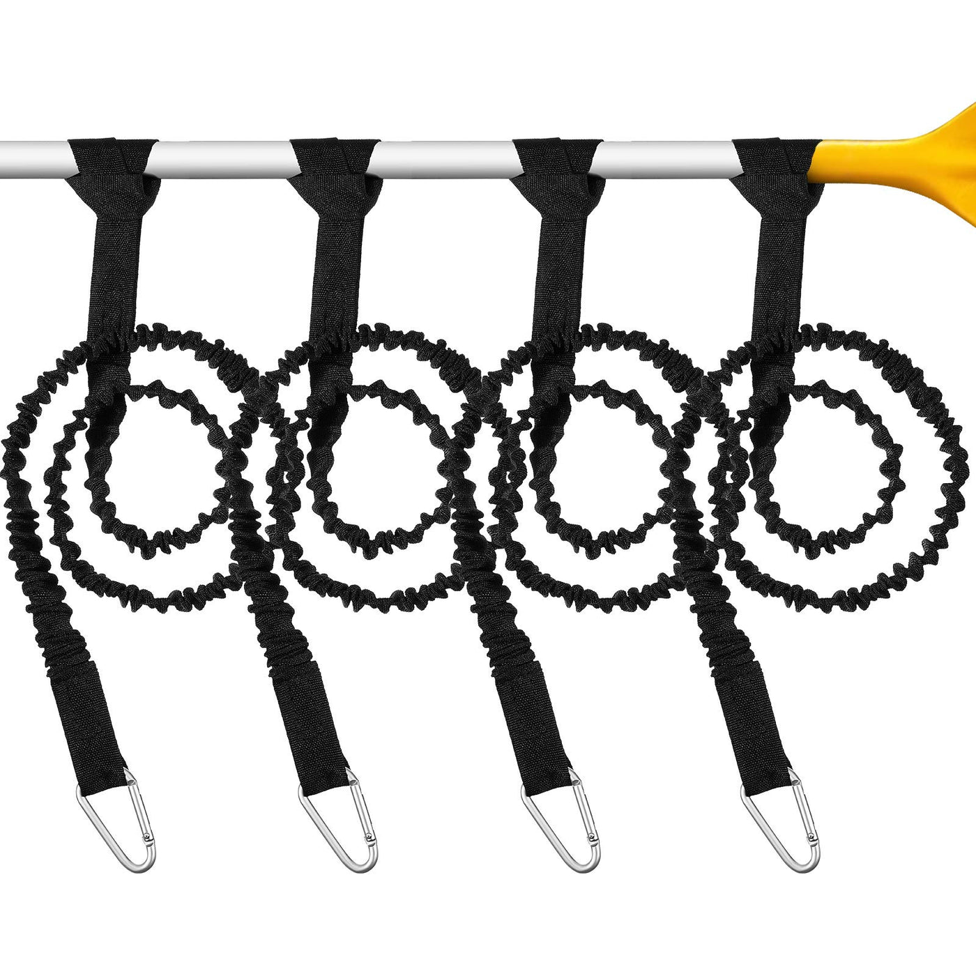 4-Pack Coiled Kayak Paddle & Fishing Rod Leashes