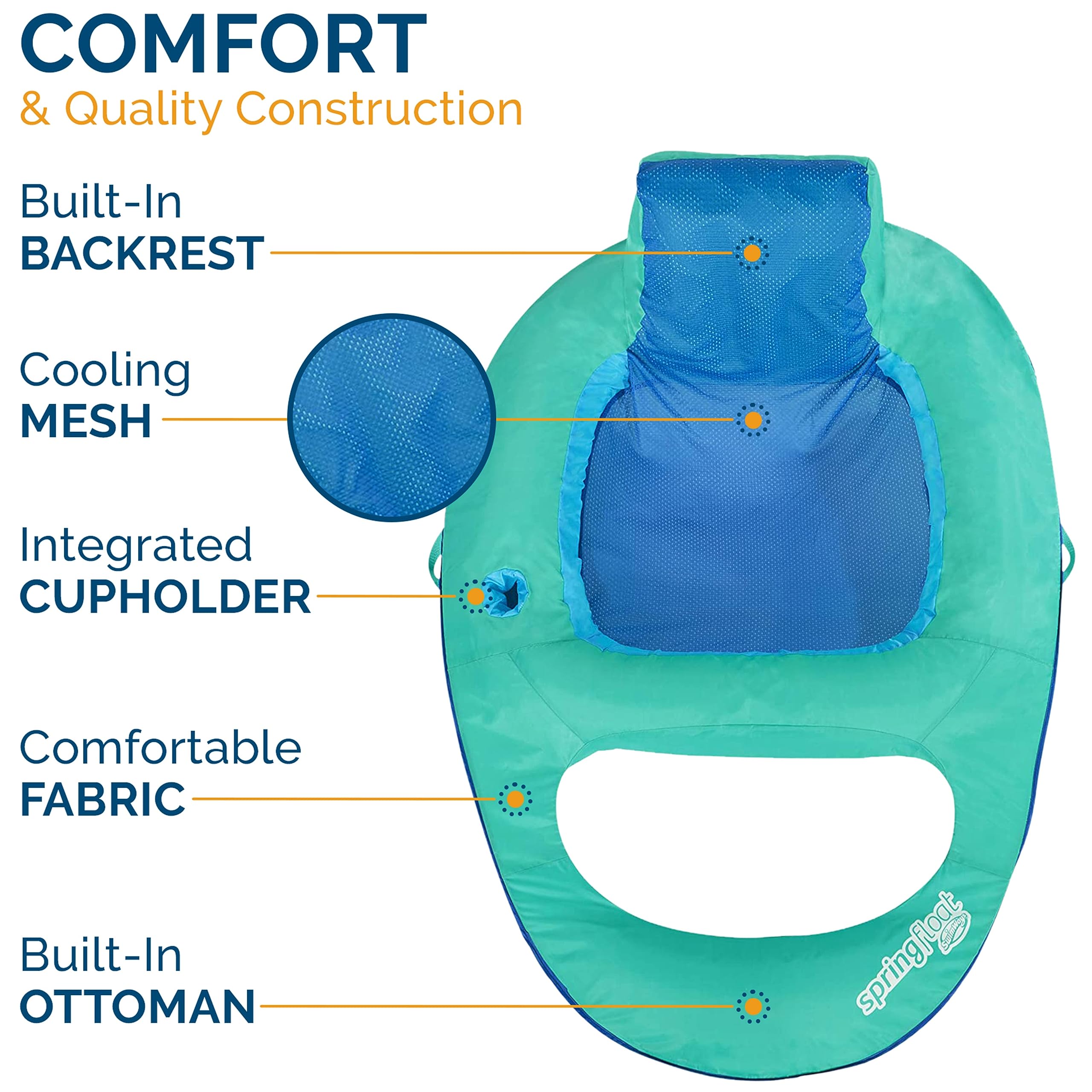 SwimWays Spring Float Premium Adult Pool Recliner