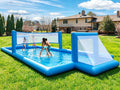 LVAOSTT 2-in-1 Inflatable Volleyball & Soccer Court