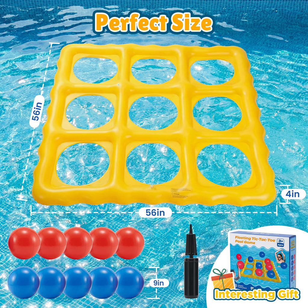 Dalipto Giant Inflatable Tic-Tac-Toe Pool Game with 10 Balls