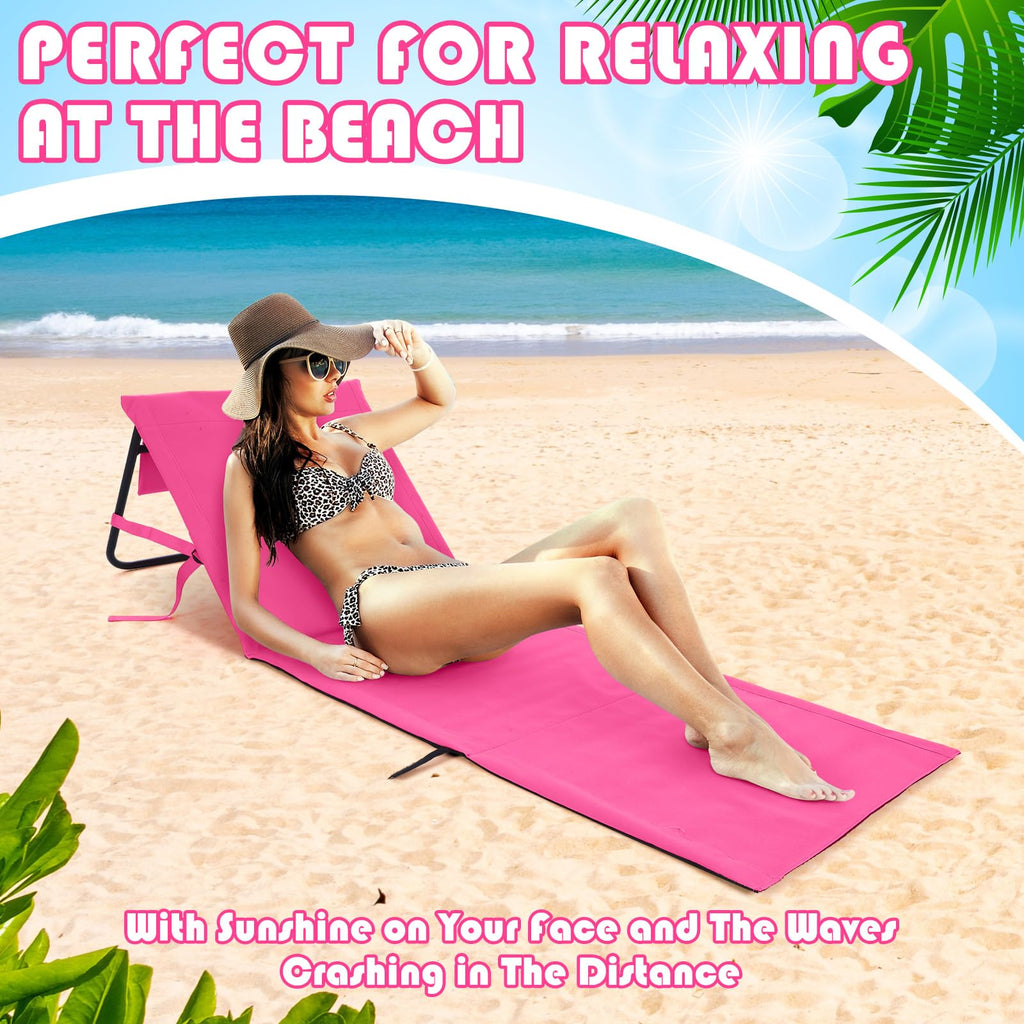 Lineshading 2-Pack Foldable Beach Lounge Chairs for Adults