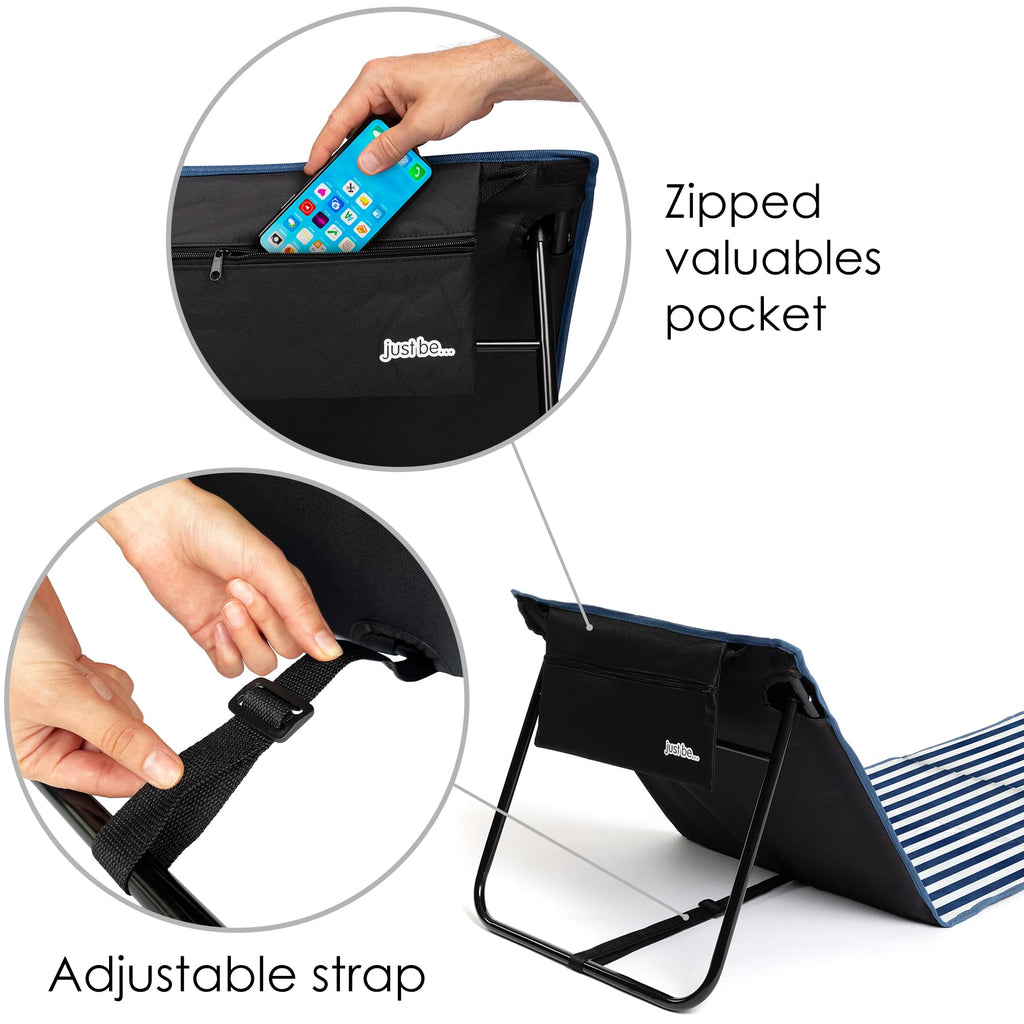 just be... Foldable Beach Chair Mat with Backrest