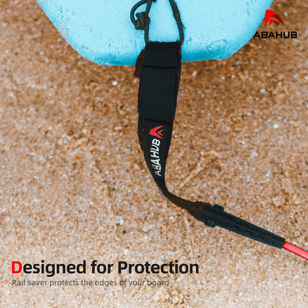 Abahub 10FT Coiled SUP Leash with 5/7MM Leg Strap