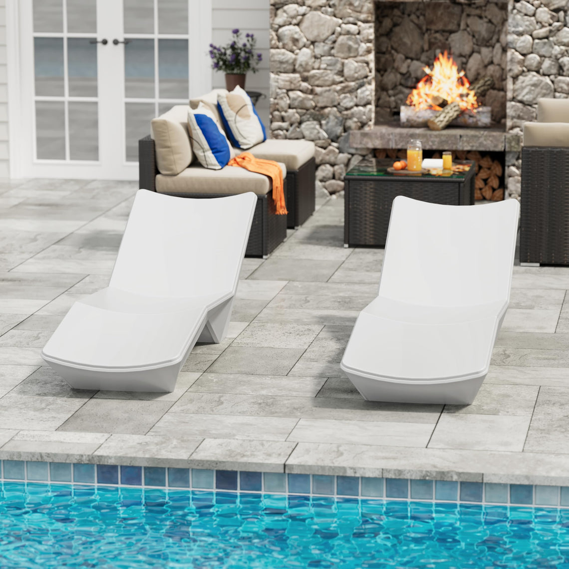 Weather-Resistant In-Pool Sun Shelf Lounge Chair