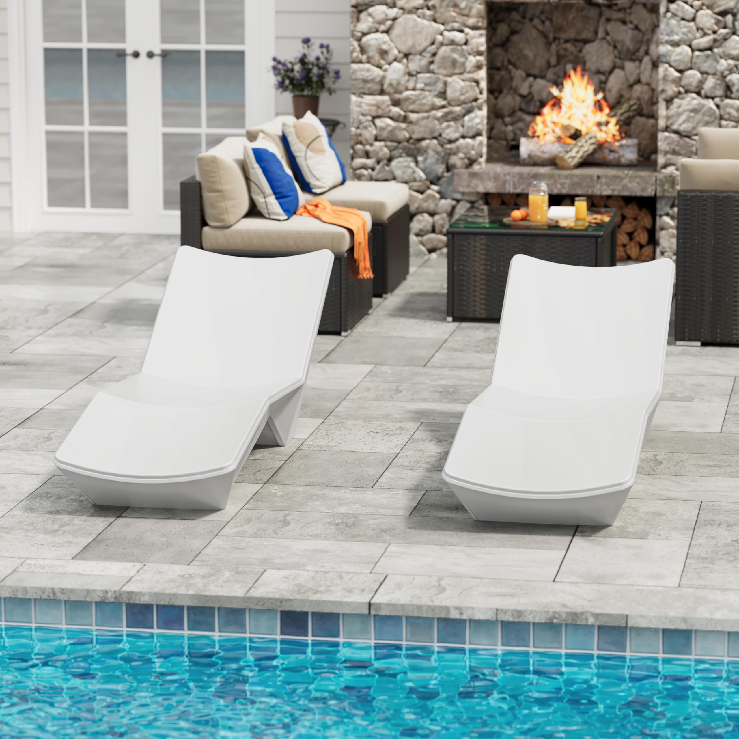 Weather-Resistant In-Pool Sun Shelf Lounge Chair