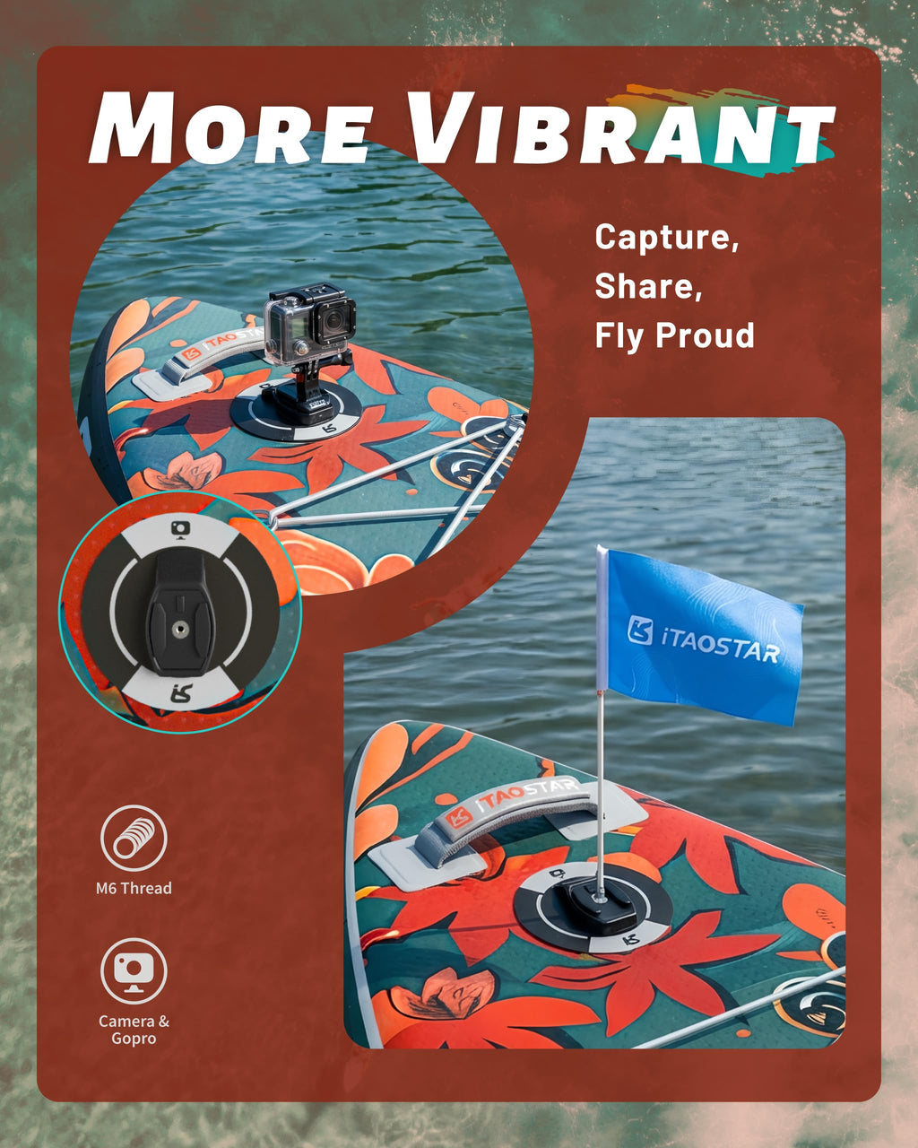 iTAOSTAR Novelty 11'6" x 35" Inflatable Stand Up Paddle Board with Seat- Stable SUP Board for Adults - Portable Paddleboard for Yoga, Surfing, Fishing - Includes Full Accessories Kit