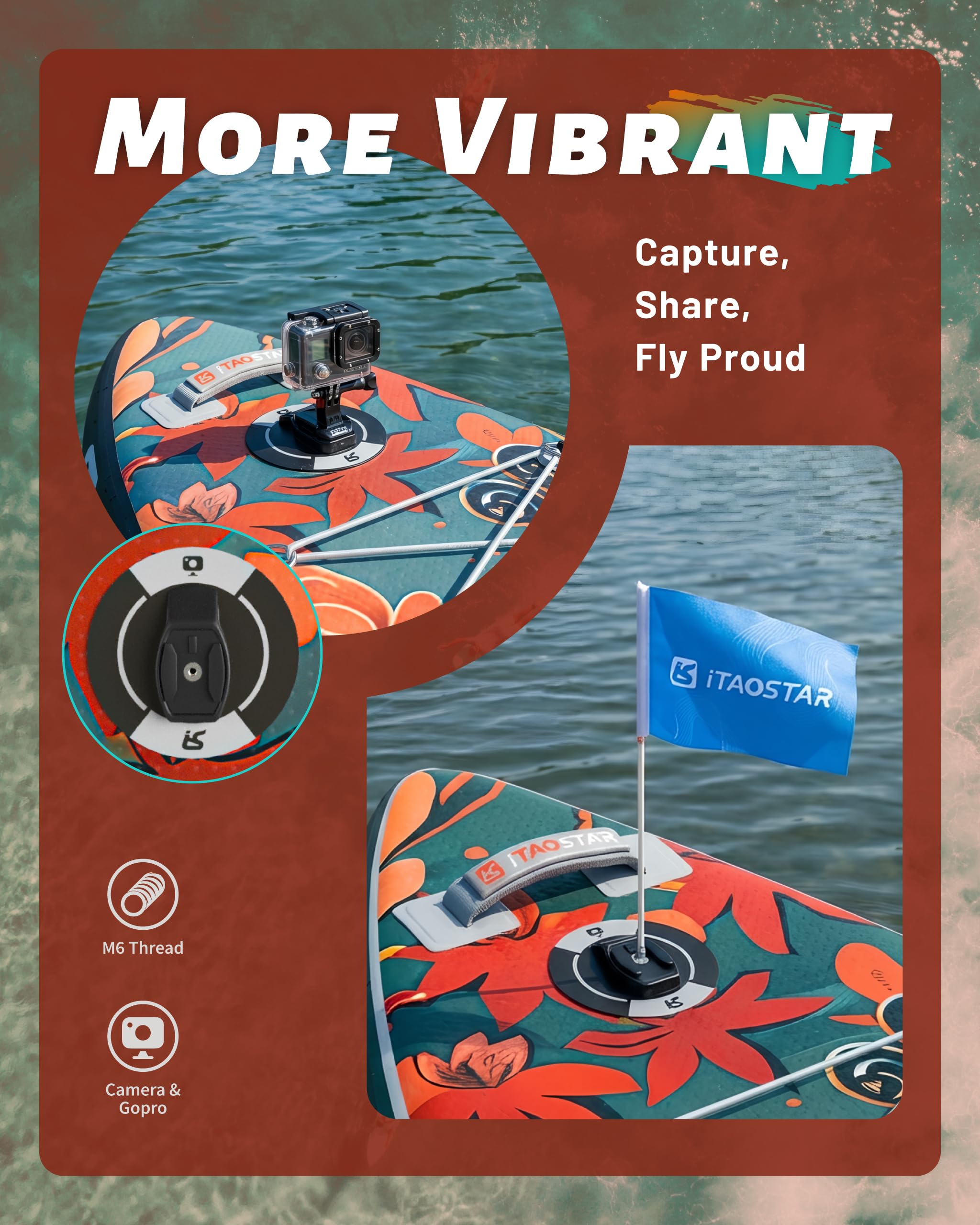 iTAOSTAR Novelty 11'6" x 35" Inflatable Stand Up Paddle Board with Seat- Stable SUP Board for Adults - Portable Paddleboard for Yoga, Surfing, Fishing - Includes Full Accessories Kit