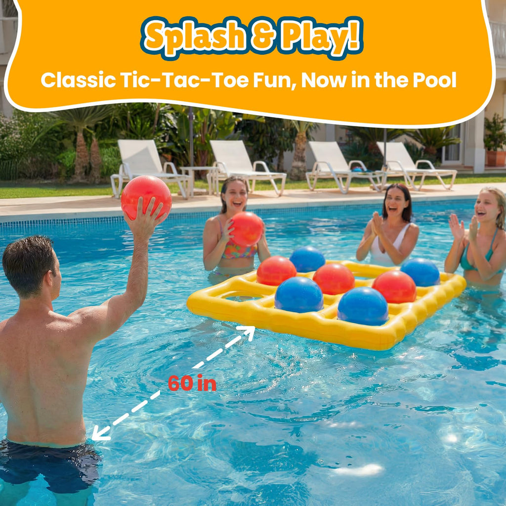 Dalipto Giant Inflatable Tic-Tac-Toe Pool Game with 10 Balls