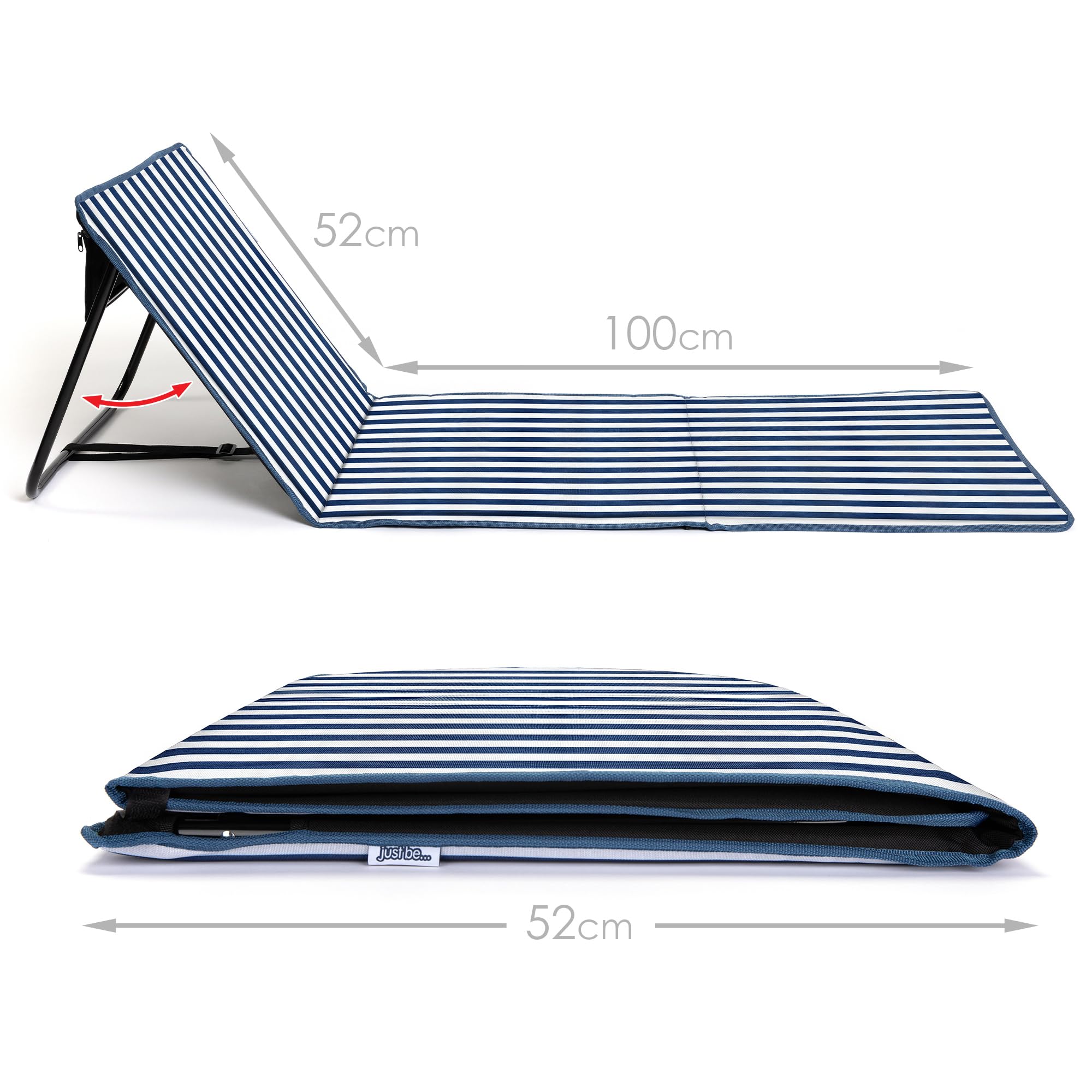 just be... Foldable Beach Chair Mat with Backrest