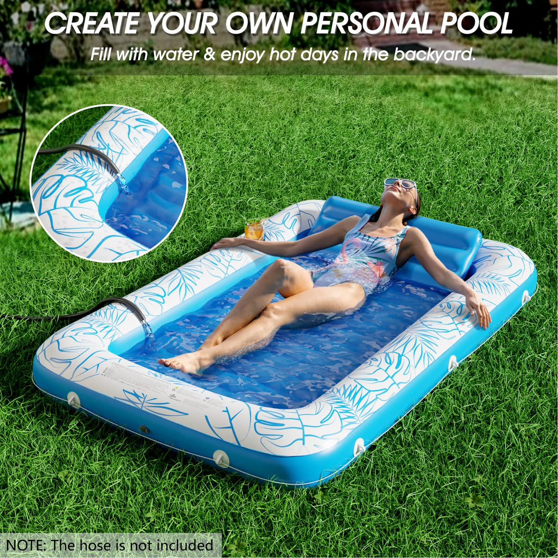 Jasonwell 4-in-1 Inflatable Tanning Pool Lounger