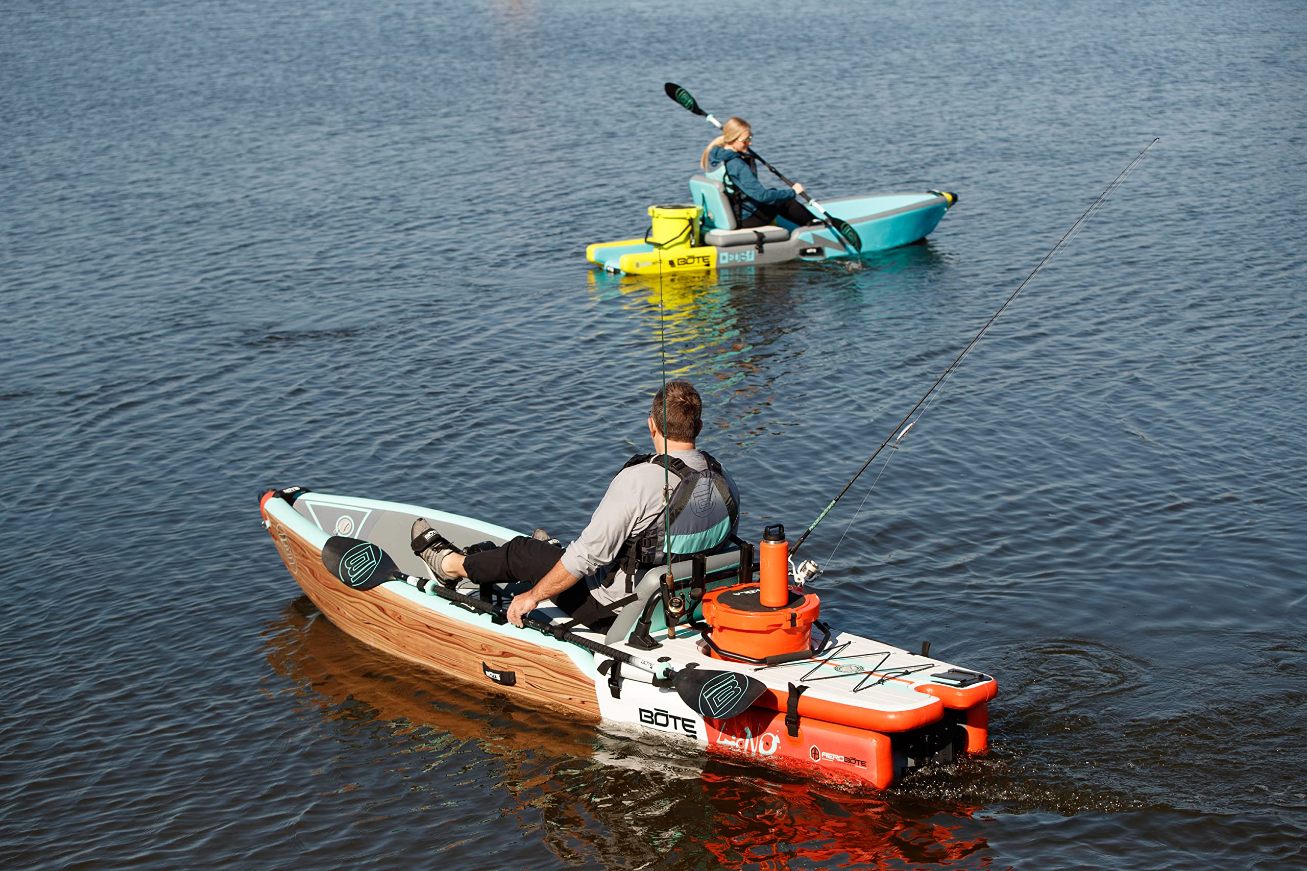 BOTE Lono Aero Inflatable Kayak Convertible Stand Up Paddle Board for Single Rider Adults Kids Family Friendly Blow Up Fishing MAGNEPod Compatible