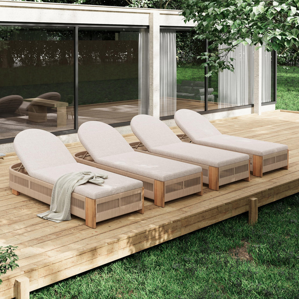 Merax Barva Acacia Wood Patio Club Chairs, 2-Piece Set