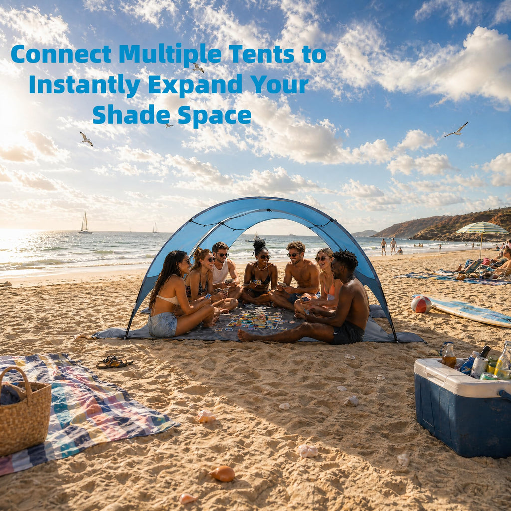 Flycoop UPF 50+ Ventilated Beach Canopy with Sandbags