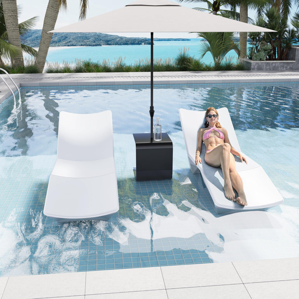 Weather-Resistant In-Pool Sun Shelf Lounge Chair