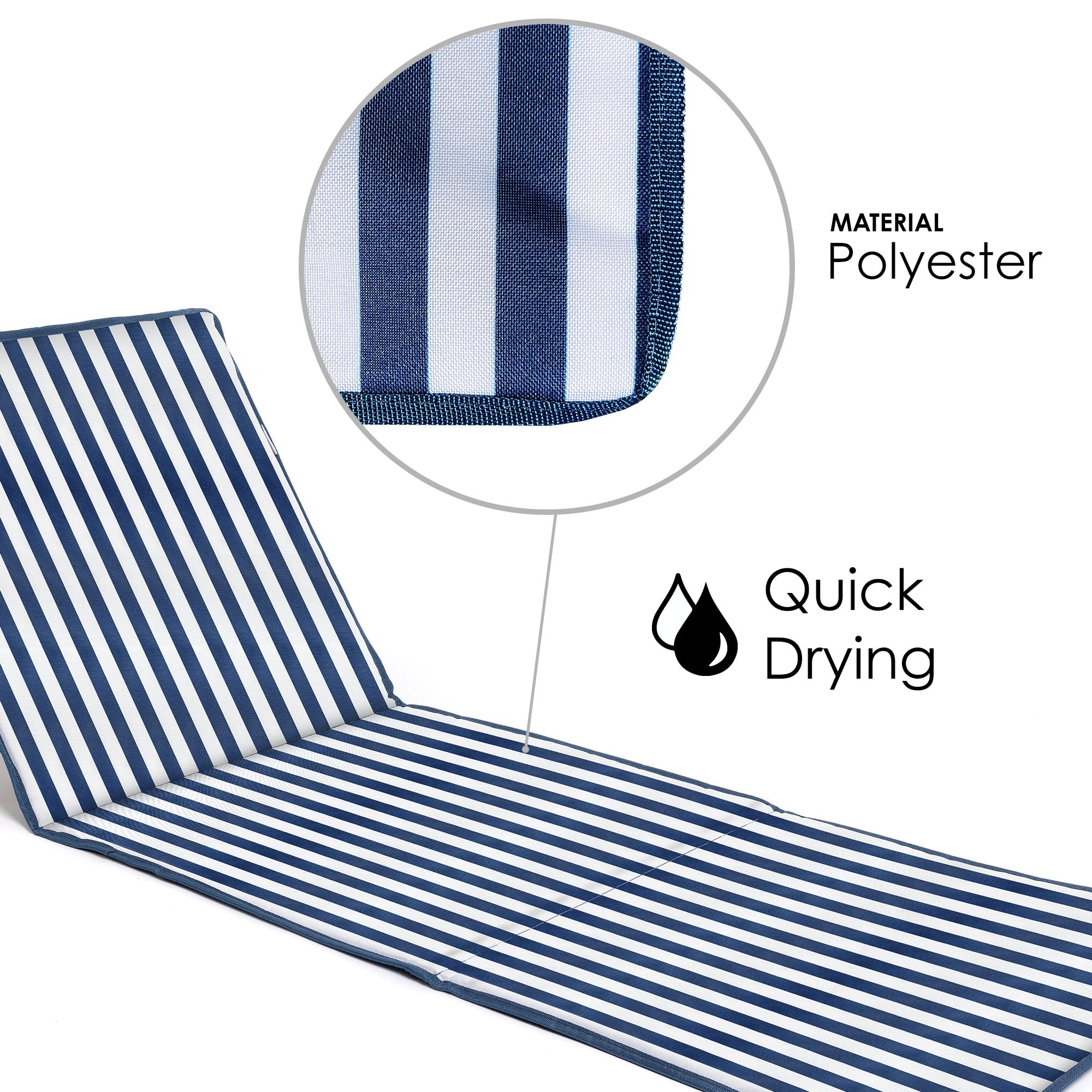 just be... Foldable Beach Chair Mat with Backrest